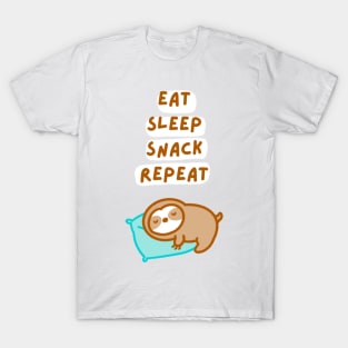 Eat Sleep Snack Repeat Sloth (Sleep Ver.) T-Shirt